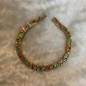 ☘️USA Multicolor Gemstone Tennis Bracelet